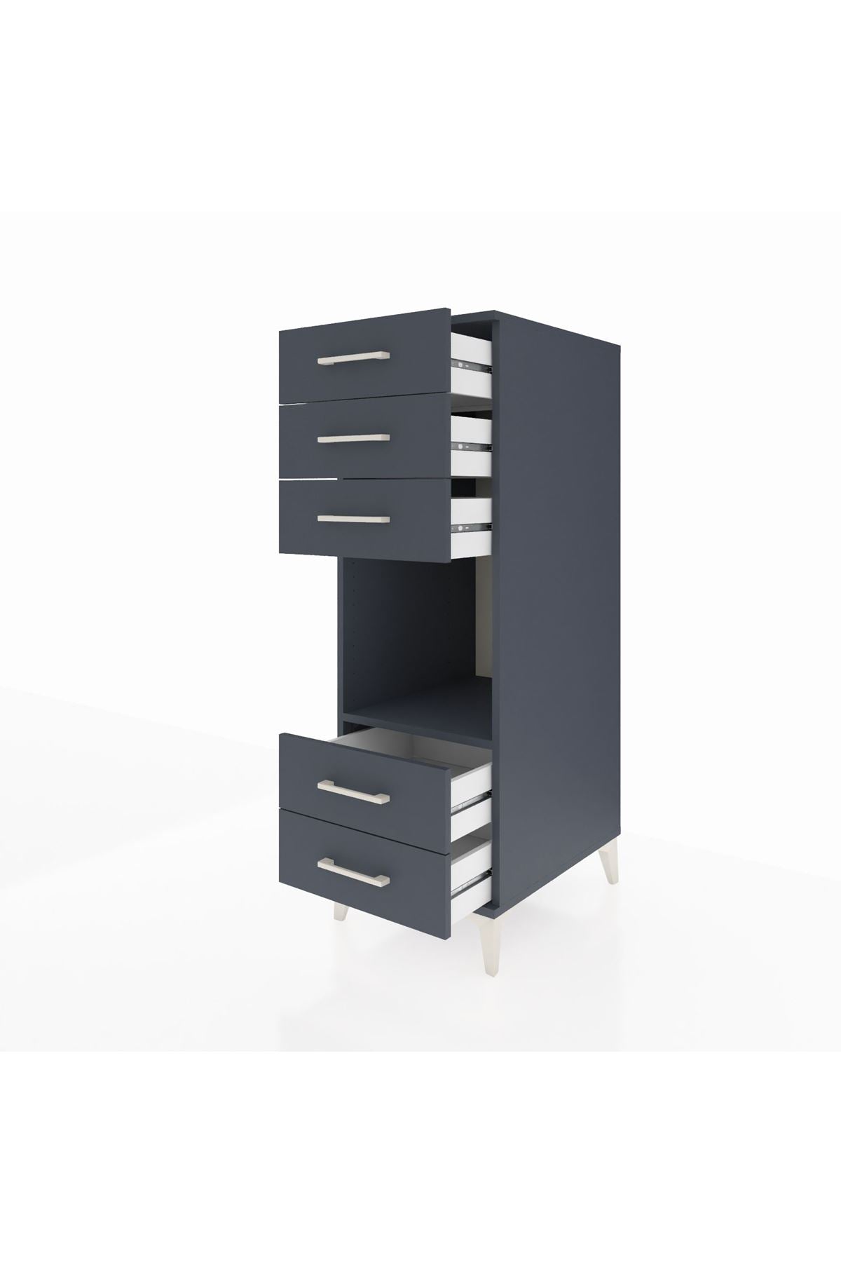 Kronos Dolap Tek Raflı 5 Çekmeceli 44x59x134 - S82M127V5C