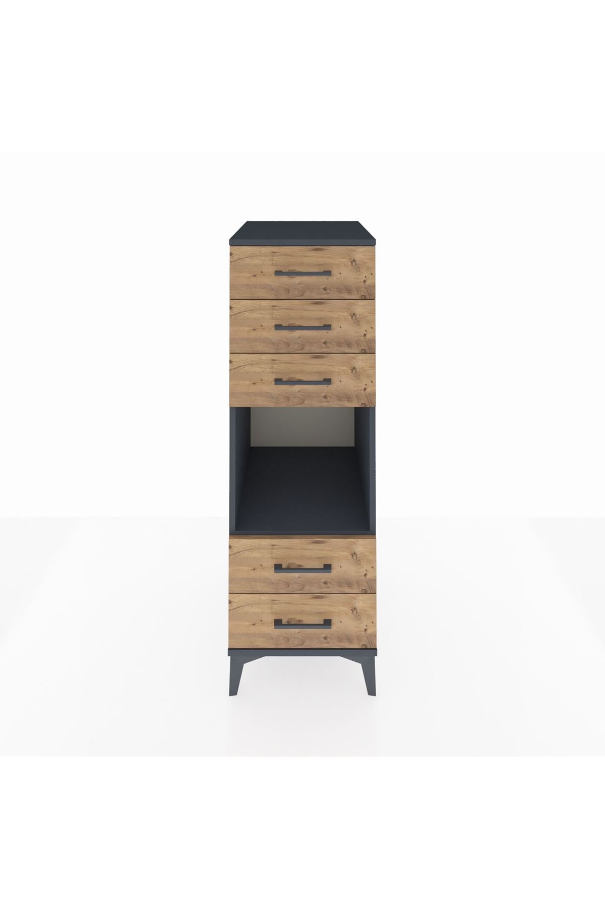 Kronos Dolap Tek Raflı 5 Çekmeceli 44x59x134 - S82M127V6C
