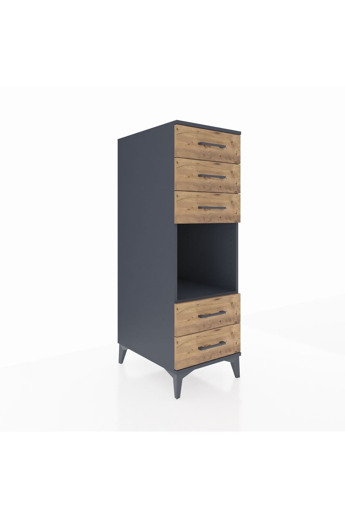 Kronos Dolap Tek Raflı 5 Çekmeceli 44x59x134 - S82M127V6C