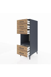Kronos Dolap Tek Raflı 5 Çekmeceli 44x59x134 - S82M127V6C
