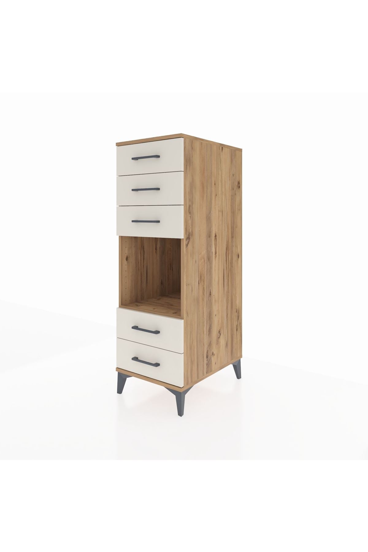 Kronos Dolap Tek Raflı 5 Çekmeceli 44x59x134 - S82M127V7C