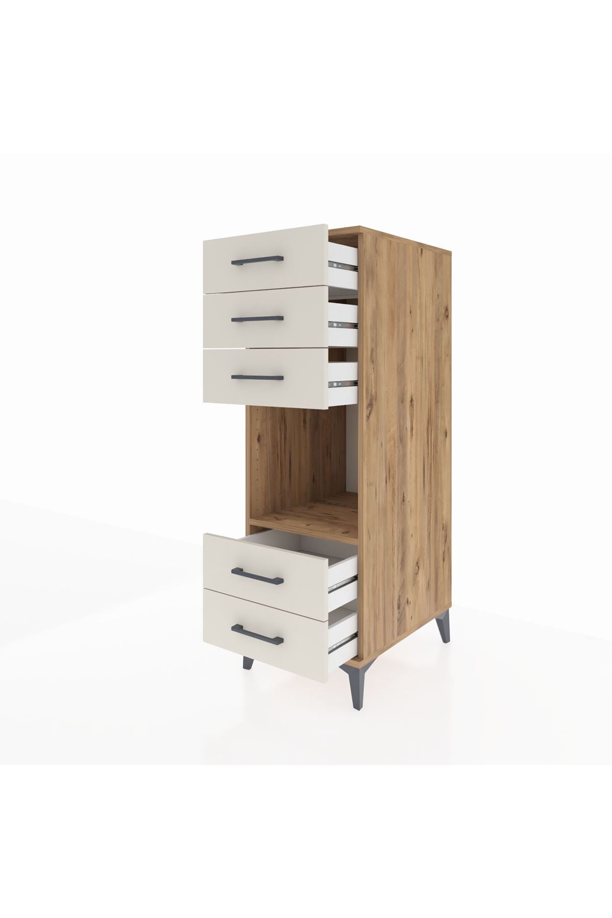 Kronos Dolap Tek Raflı 5 Çekmeceli 44x59x134 - S82M127V7C