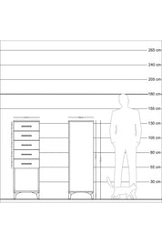 Kronos Dolap 5 Çekmeceli 44x59x134 - S82M128V6C