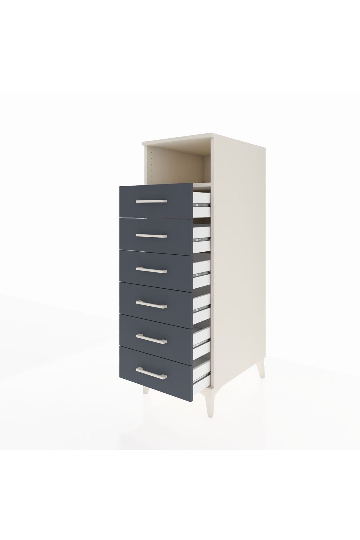 Kronos Dolap Tek Raflı 6 Çekmeceli 44x59x134 - S82M129V2C