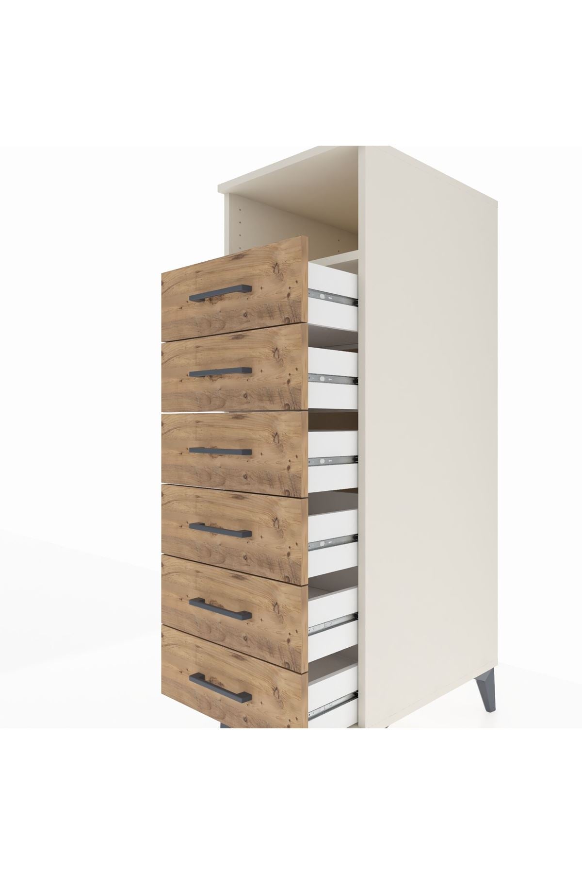 Kronos Dolap Tek Raflı 6 Çekmeceli 44x59x134 - S82M129V3C