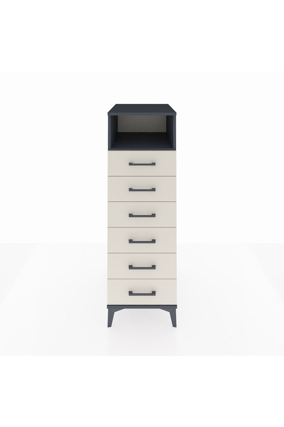Kronos Dolap Tek Raflı 6 Çekmeceli 44x59x134 - S82M129V4C