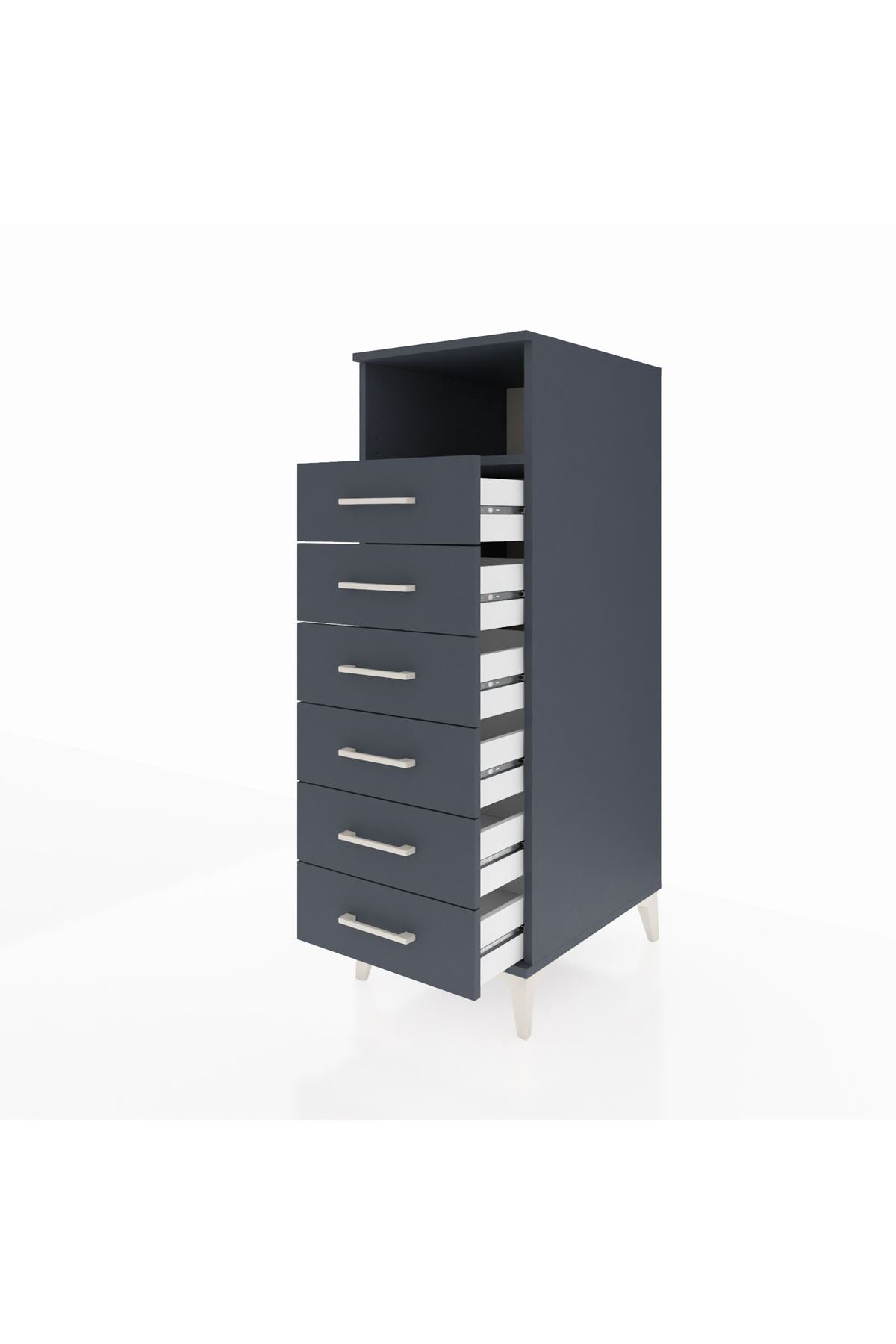 Kronos Dolap Tek Raflı 6 Çekmeceli 44x59x134 - S82M129V5C