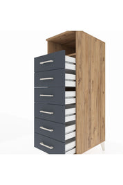 Kronos Dolap Tek Raflı 6 Çekmeceli 44x59x134 - S82M129V8C
