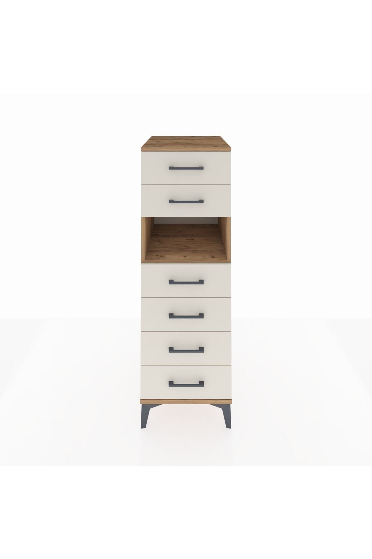 Kronos Dolap Tek Raflı 6 Çekmeceli 44x59x134 - S82M130V7C