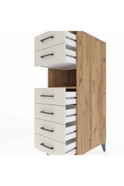 Kronos Dolap Tek Raflı 6 Çekmeceli 44x59x134 - S82M130V7C