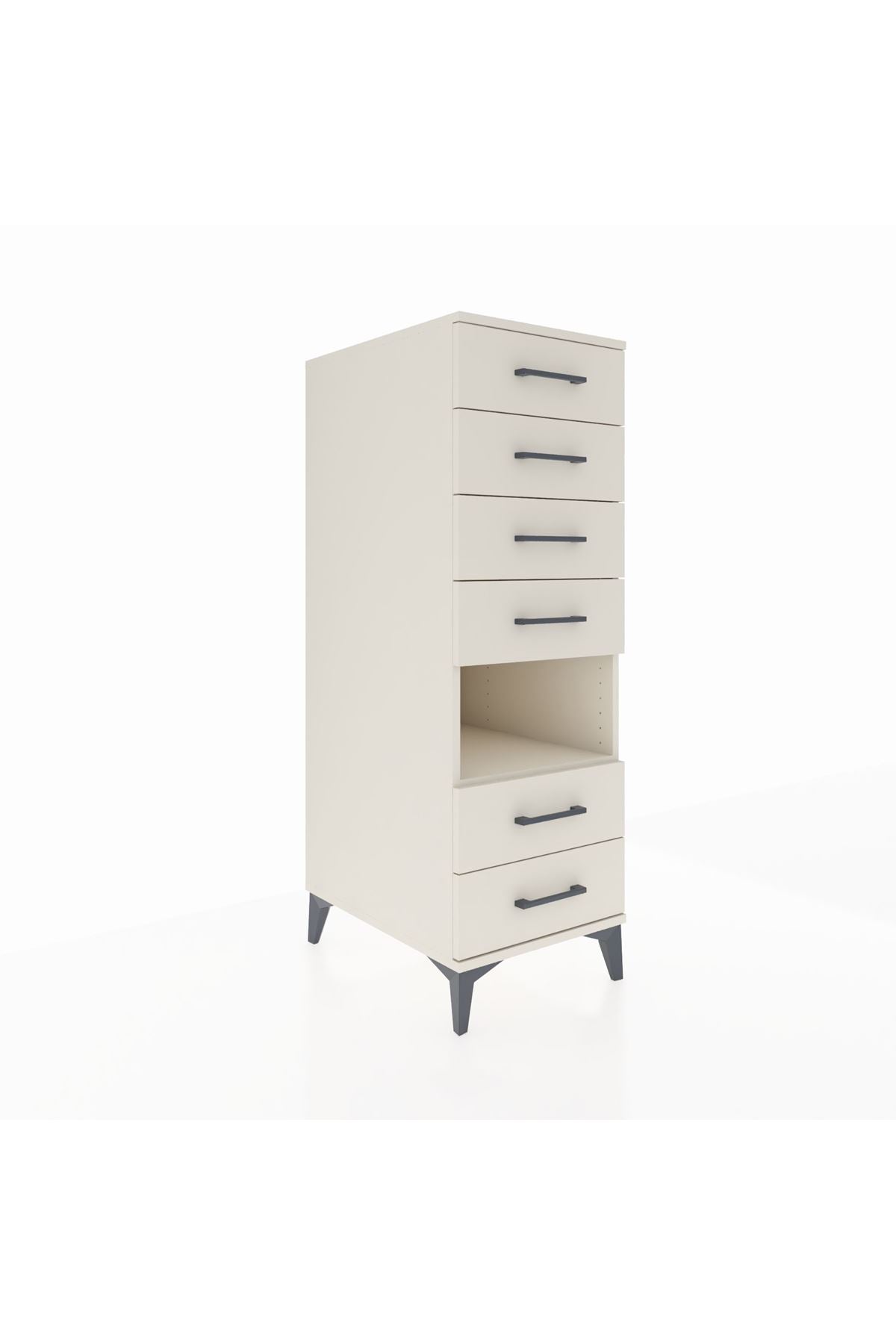 Kronos Dolap Tek Raflı 6 Çekmeceli 44x59x134 - S82M131V1C