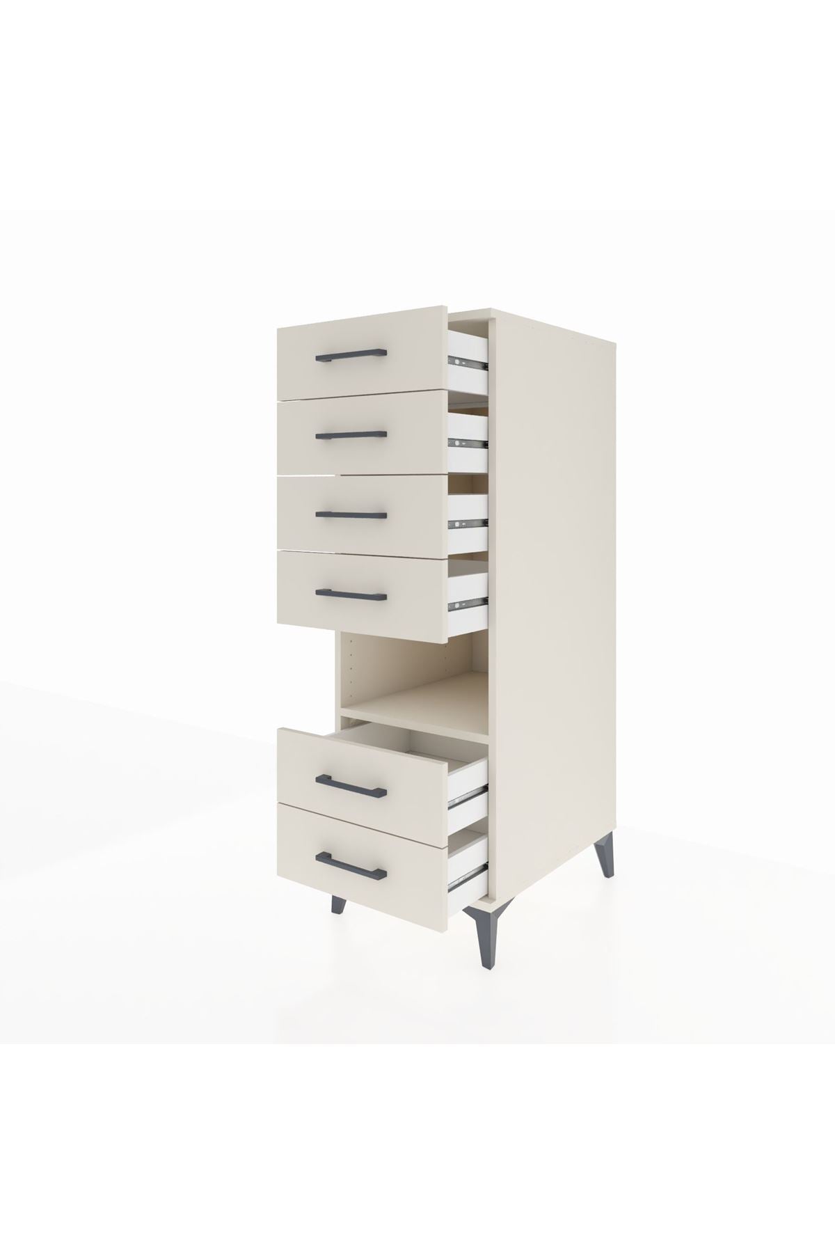 Kronos Dolap Tek Raflı 6 Çekmeceli 44x59x134 - S82M131V1C