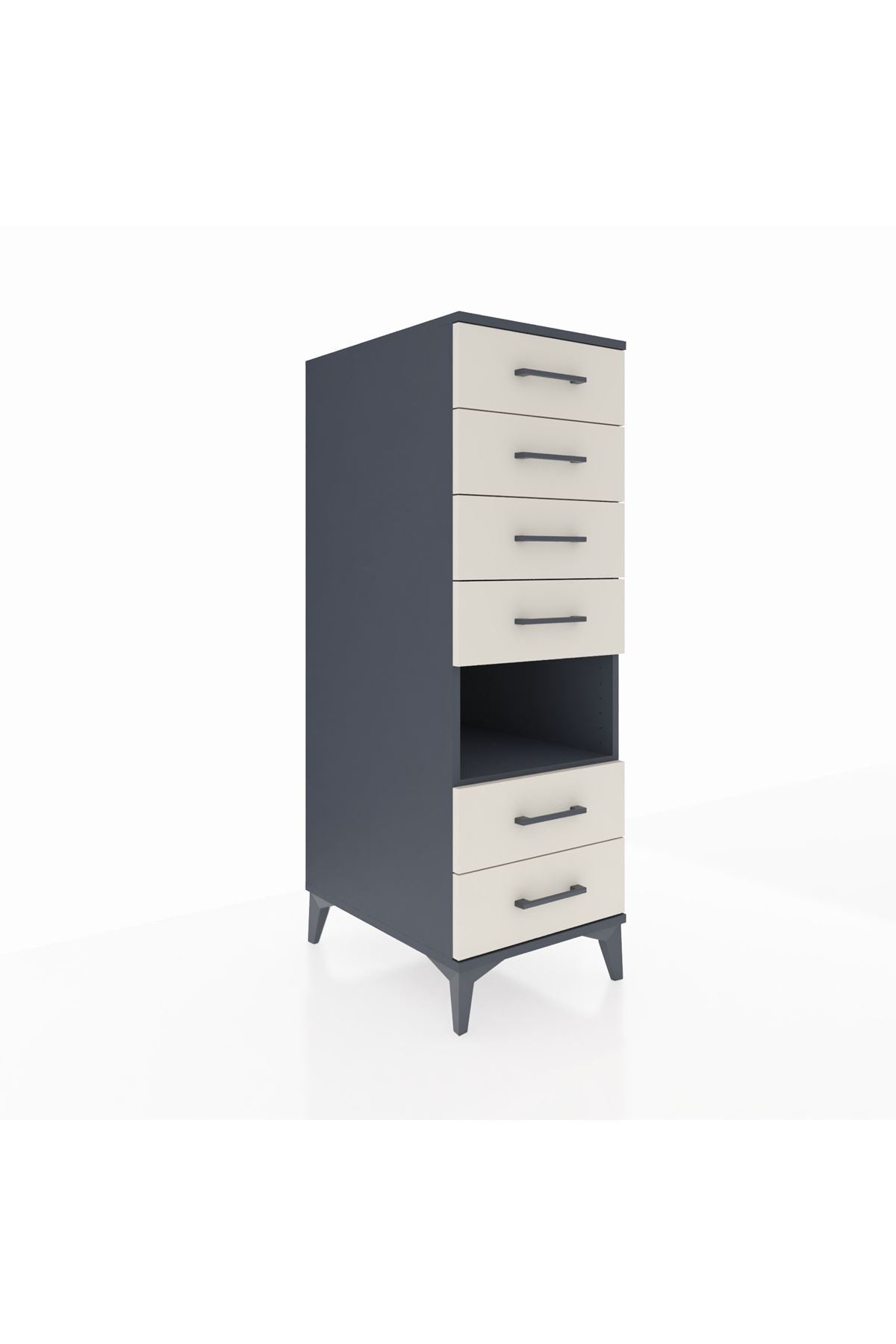 Kronos Dolap Tek Raflı 6 Çekmeceli 44x59x134 - S82M131V4C