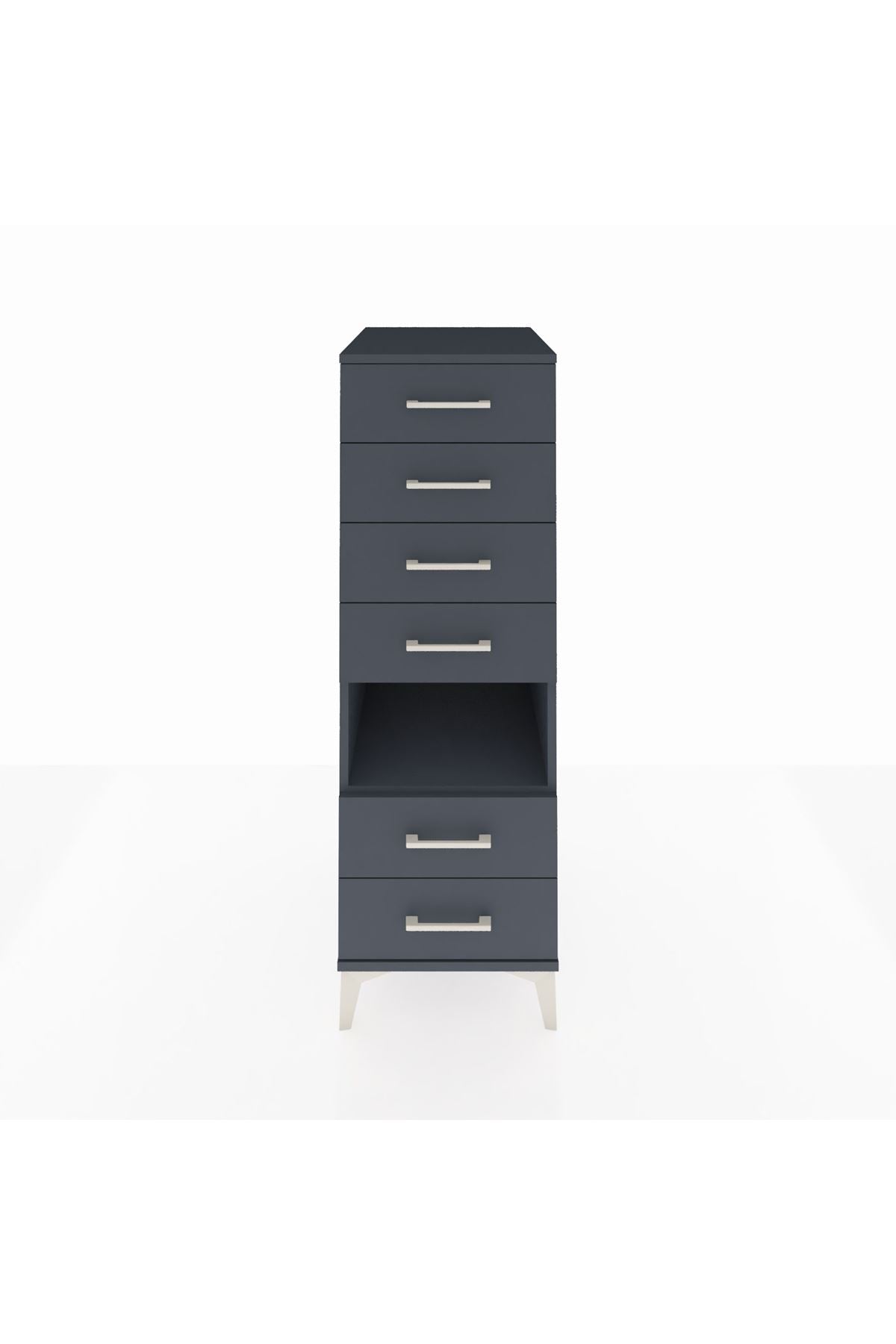 Kronos Dolap Tek Raflı 6 Çekmeceli 44x59x134 - S82M131V5C