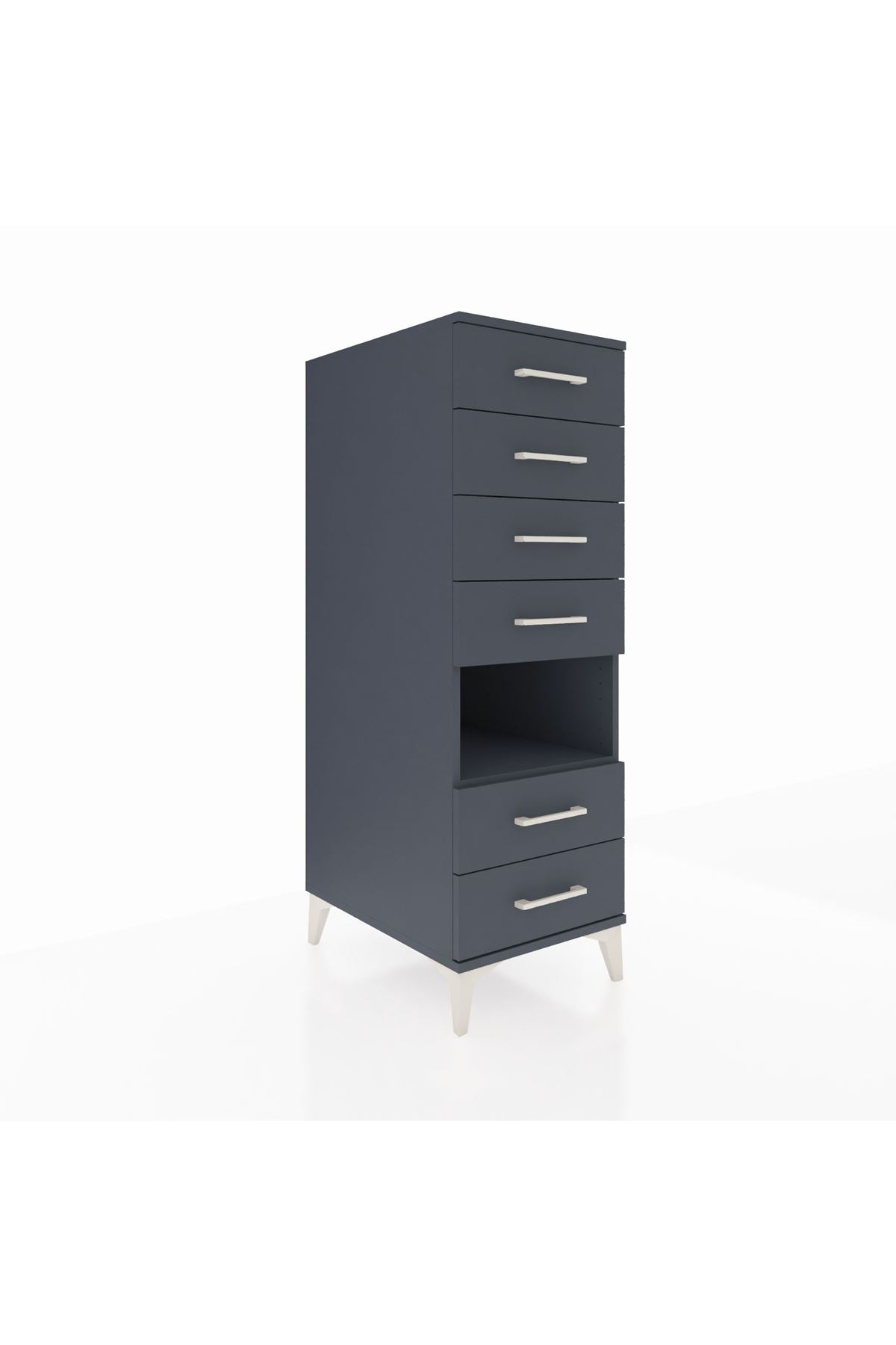 Kronos Dolap Tek Raflı 6 Çekmeceli 44x59x134 - S82M131V5C
