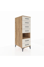 Kronos Dolap Tek Raflı 6 Çekmeceli 44x59x134 - S82M131V7C