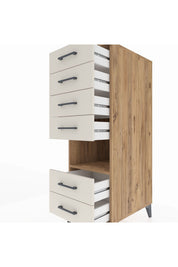 Kronos Dolap Tek Raflı 6 Çekmeceli 44x59x134 - S82M131V7C