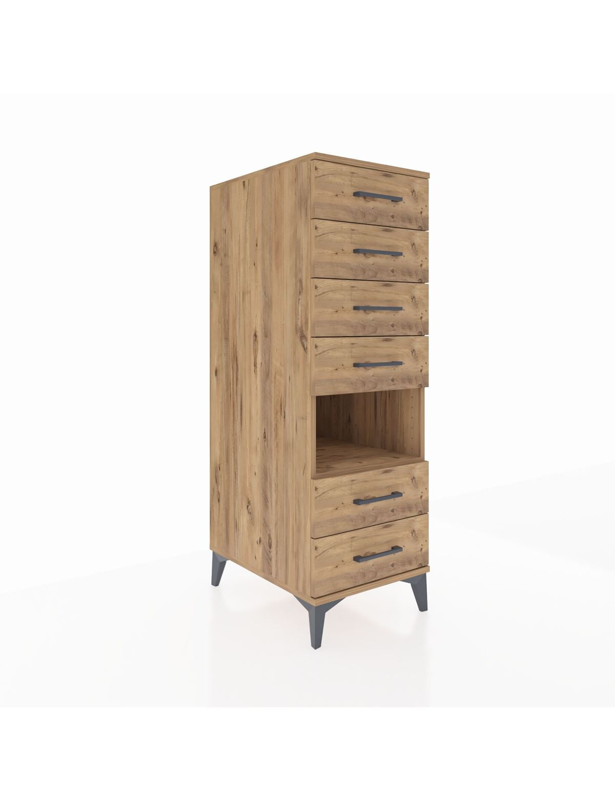 Kronos Dolap Tek Raflı 6 Çekmeceli 44x59x134 - S82M131V9C