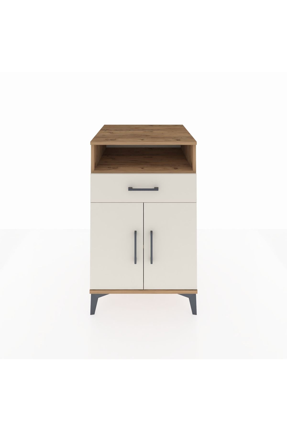 Kronos Komodin 2 Raflı Tek Çekmeceli 2 Kapaklı 60x59x96 - S80M035V7C