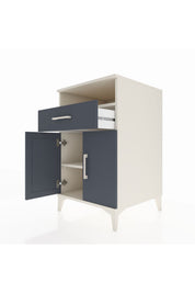 Kronos Komodin 2 Raflı Tek Çekmeceli 2 Kapaklı 60x59x96 - S80M035V2C