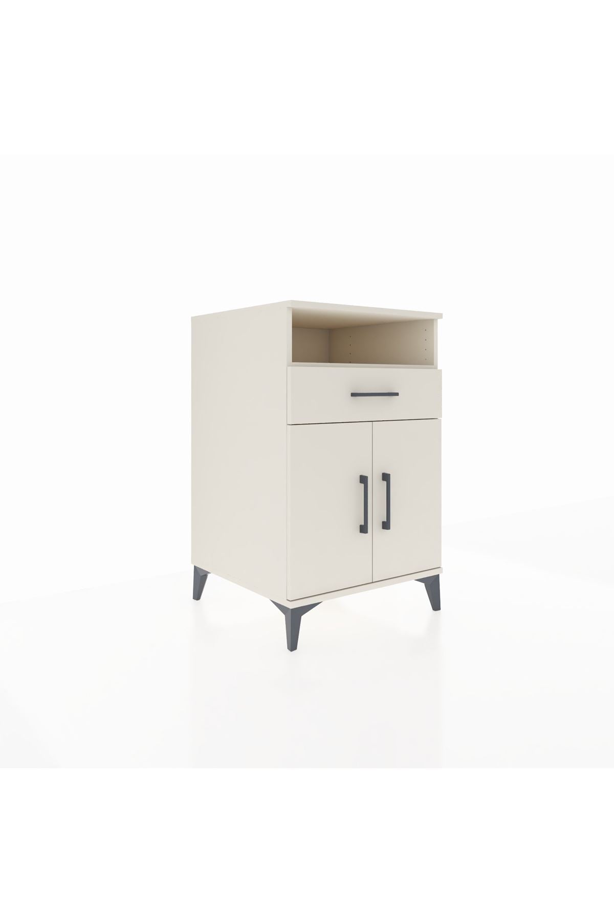 Kronos Komodin 2 Raflı Tek Çekmeceli 2 Kapaklı 60x59x96 - S80M035V1C
