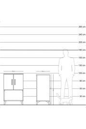 Kronos Komodin 2 Raflı 2 Kapaklı 60x59x96 - S80M033V3C