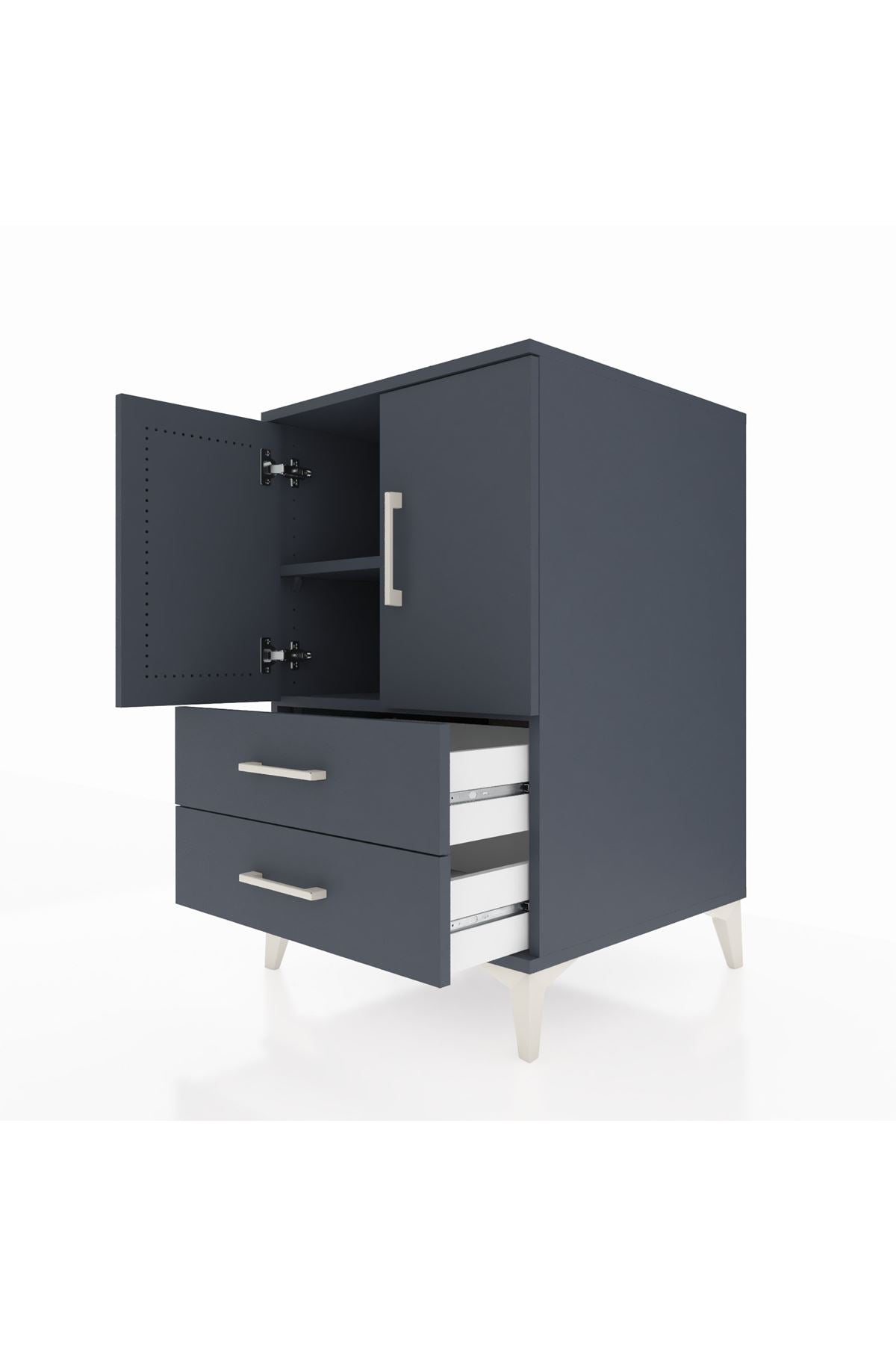 Kronos Komodin 2 Raflı 2 Çekmeceli 2 Kapaklı 60x59x96 - S80M032V5C