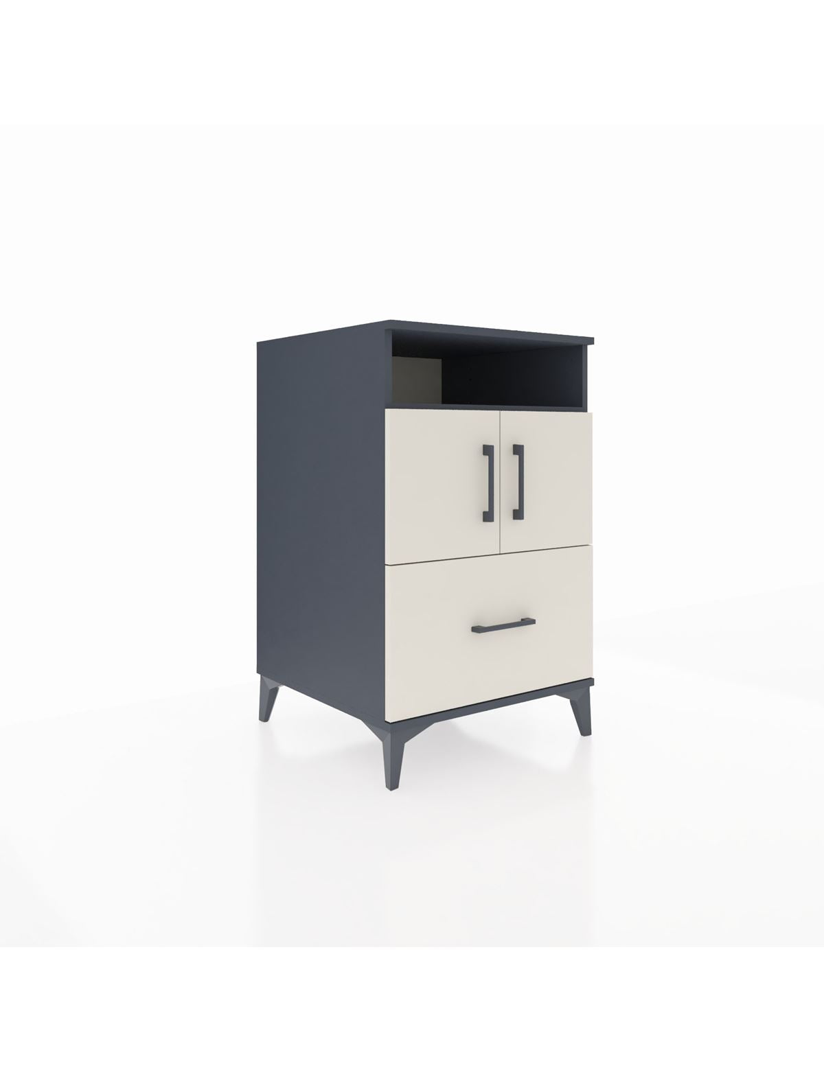 Kronos Komodin 2 Raflı Tek Çekmeceli 2 Kapaklı 60x59x96 - S80M031V4C