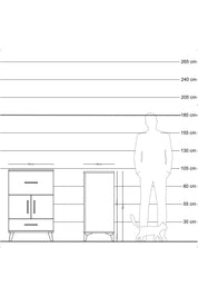Kronos Komodin Tek Raflı 2 Çekmeceli 2 Kapaklı 60x59x96 - S80M029V7C