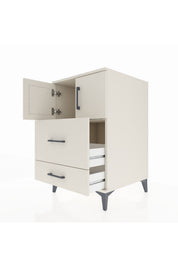 Kronos Komodin Tek Raflı 2 Çekmeceli 2 Kapaklı 60x59x96 - S80M027V1C