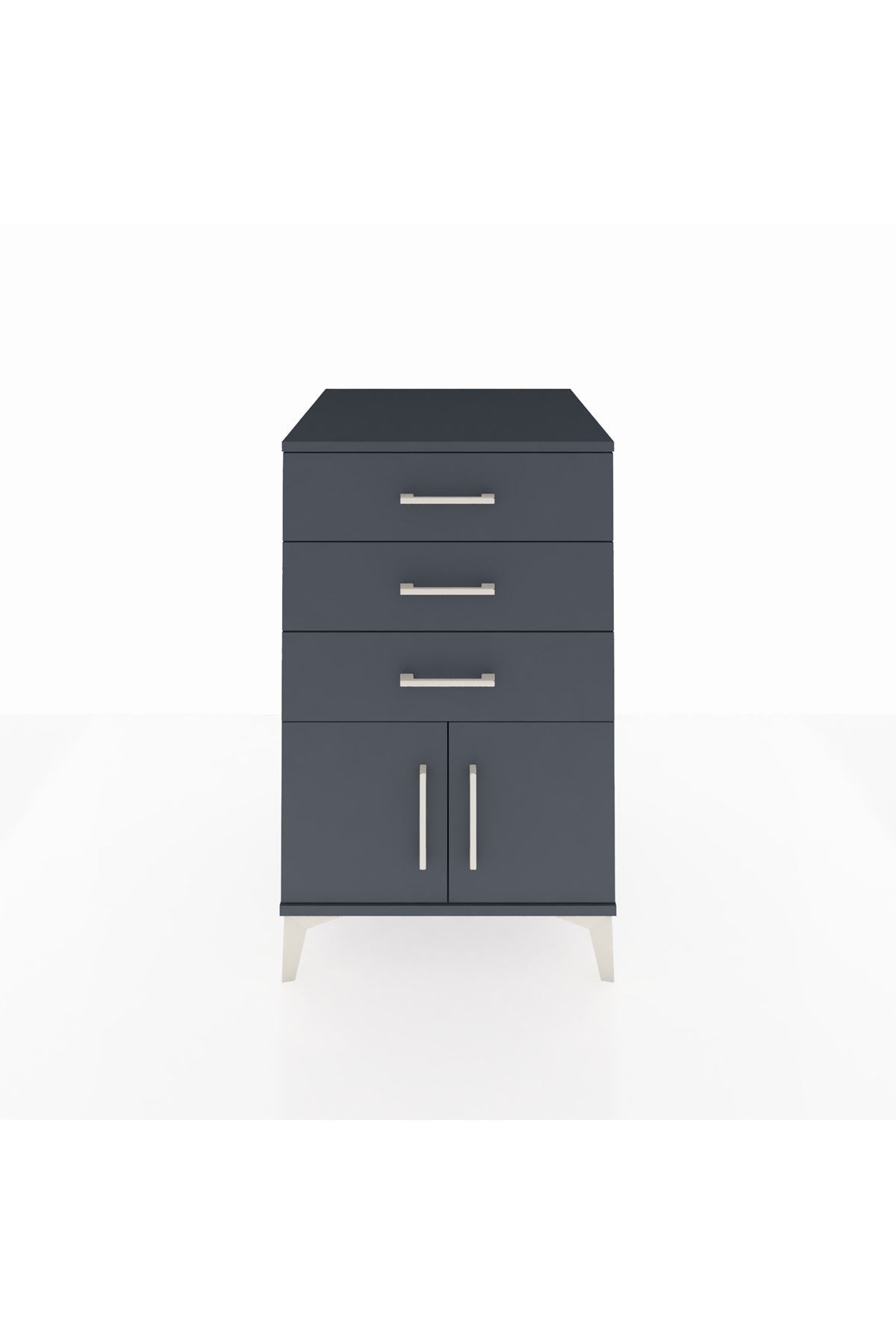 Kronos Komodin 3 Çekmeceli 2 Kapaklı 60x59x96 - S80M024V5C
