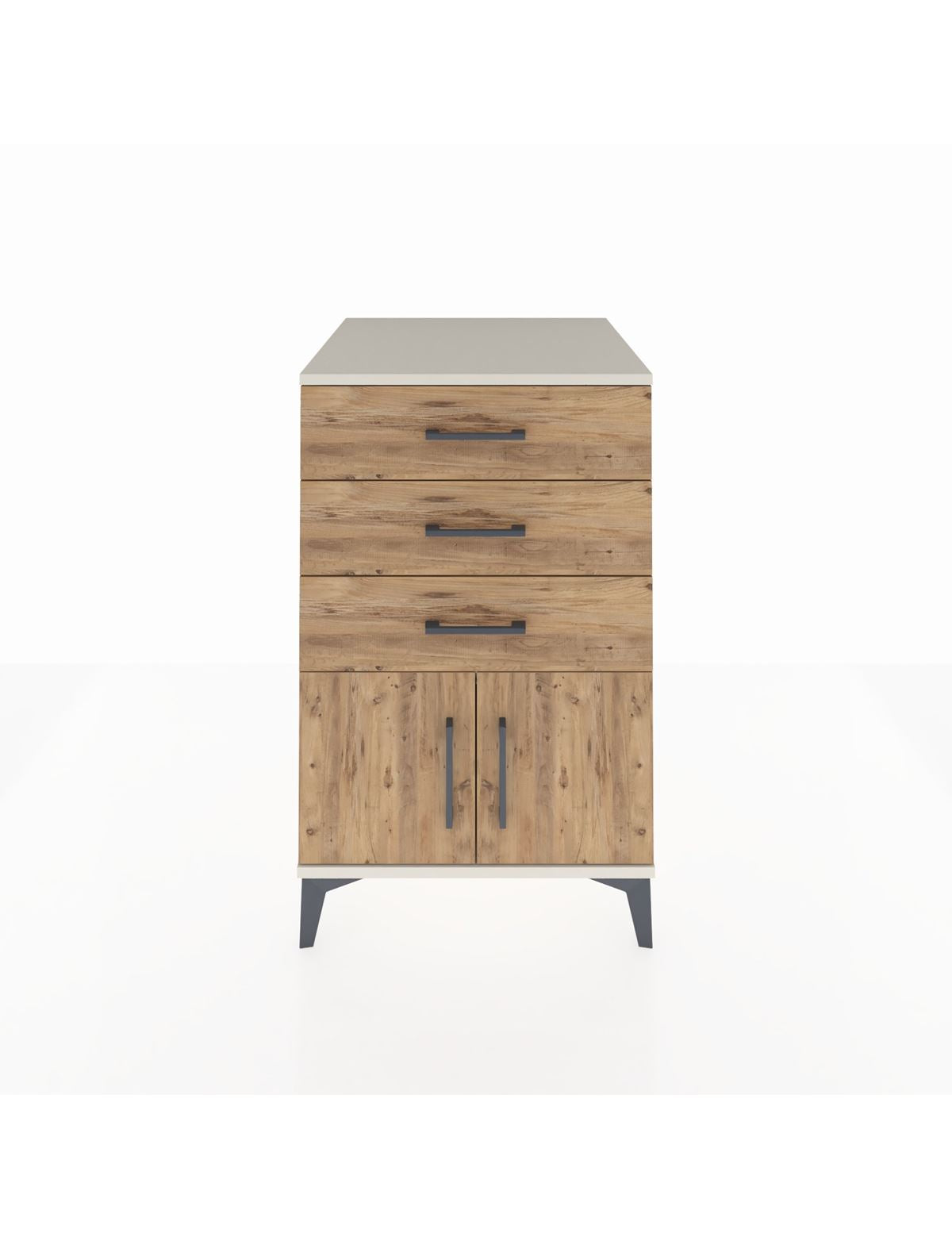 Kronos Komodin 3 Çekmeceli 2 Kapaklı 60x59x96 - S80M024V3C