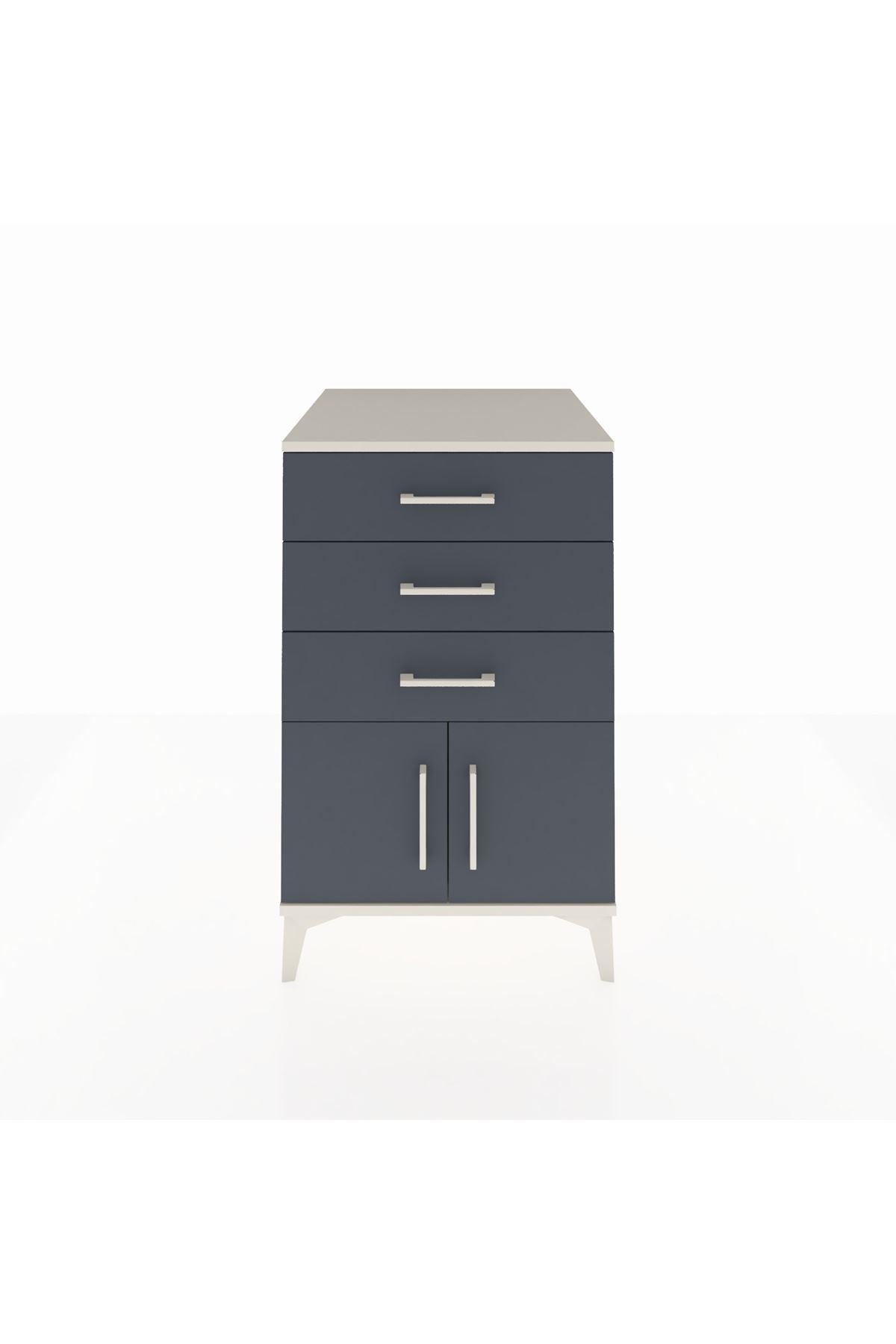 Kronos Komodin 3 Çekmeceli 2 Kapaklı 60x59x96 - S80M024V2C