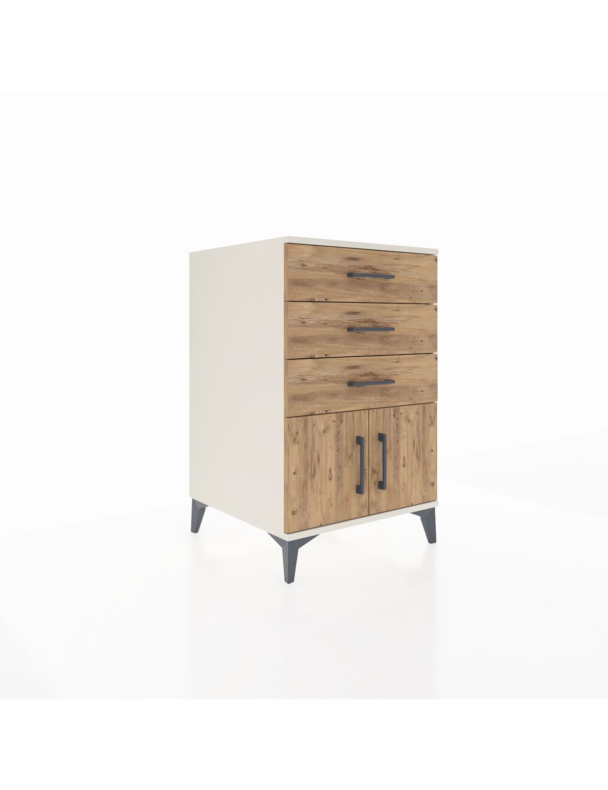 Kronos Komodin 3 Çekmeceli 2 Kapaklı 60x59x96 - S80M024V3C