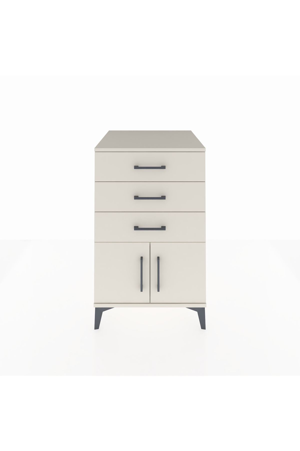 Kronos Komodin 3 Çekmeceli 2 Kapaklı 60x59x96 - S80M024V1C
