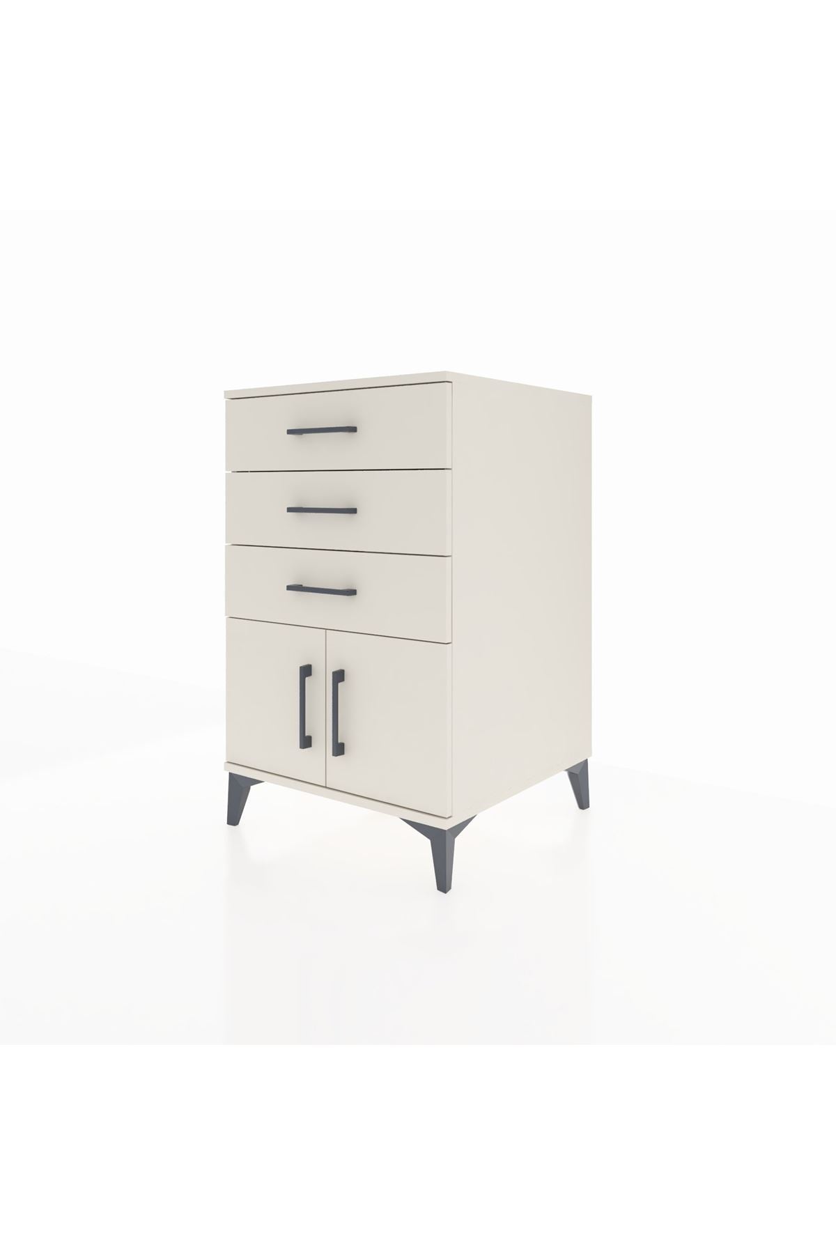 Kronos Komodin 3 Çekmeceli 2 Kapaklı 60x59x96 - S80M024V1C