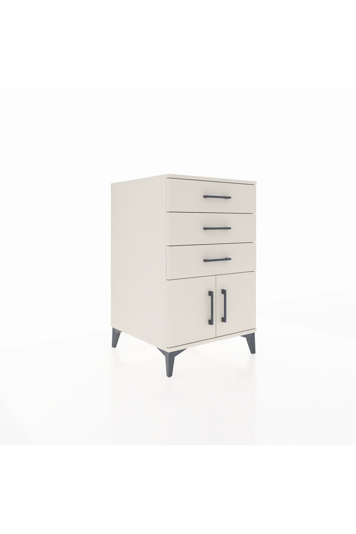 Kronos Komodin 3 Çekmeceli 2 Kapaklı 60x59x96 - S80M024V1C