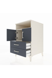 Kronos Komodin 2 Raflı 2 Çekmeceli 2 Kapaklı 60x59x96 - S80M023V2C