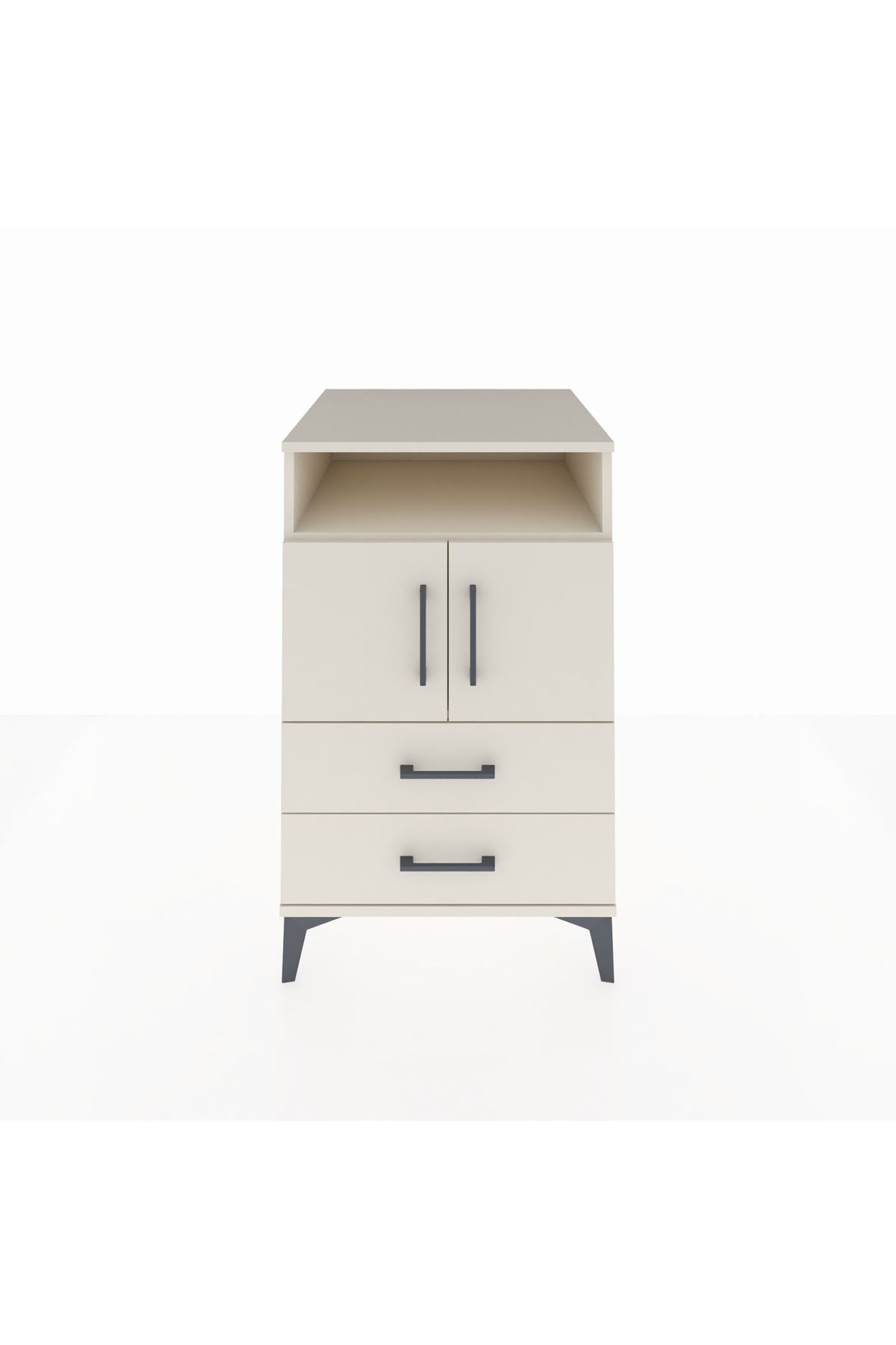 Kronos Komodin 2 Raflı 2 Çekmeceli 2 Kapaklı 60x59x96 - S80M023V1C