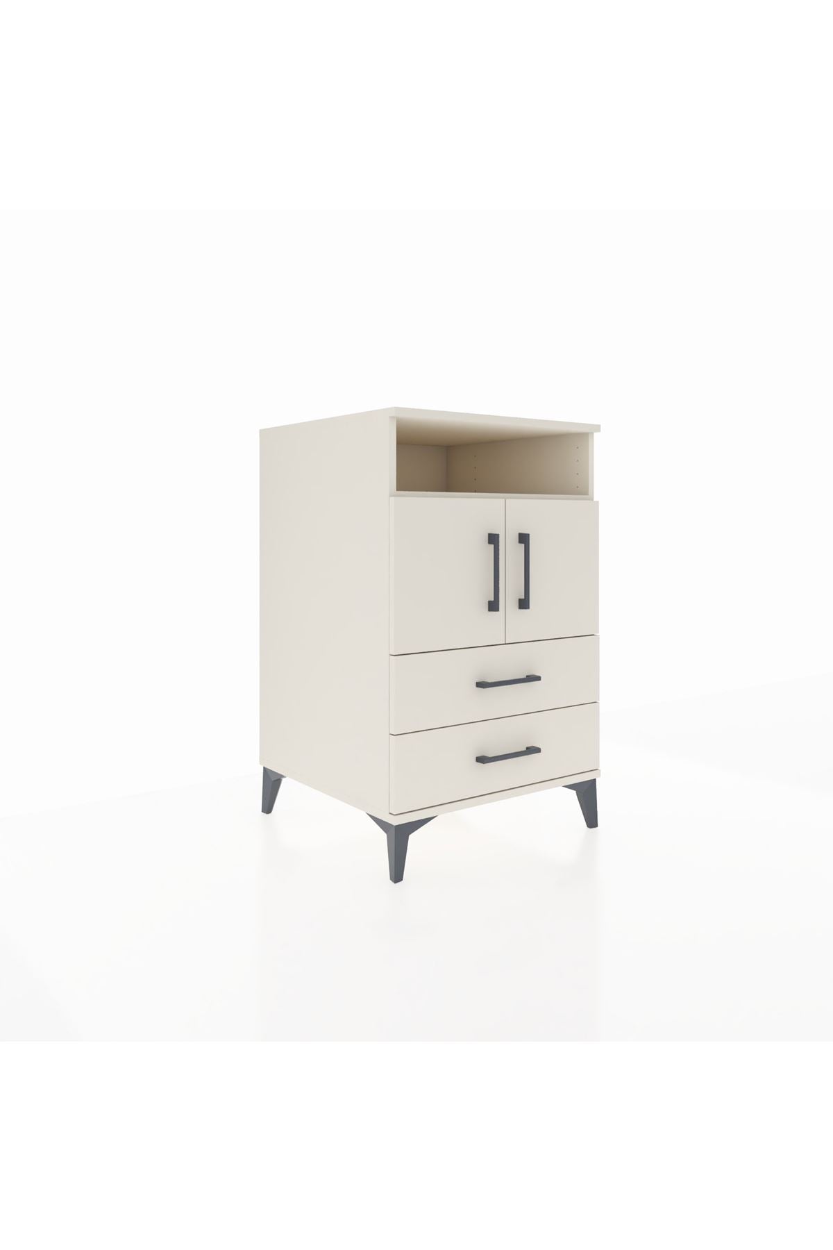 Kronos Komodin 2 Raflı 2 Çekmeceli 2 Kapaklı 60x59x96 - S80M023V1C
