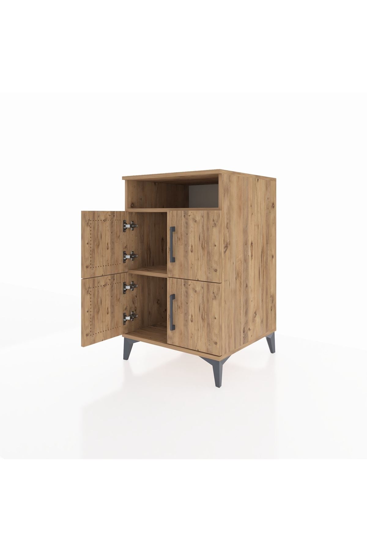 Kronos Komodin 2 Raflı 4 Kapaklı 60x59x96 - S80M022V9C