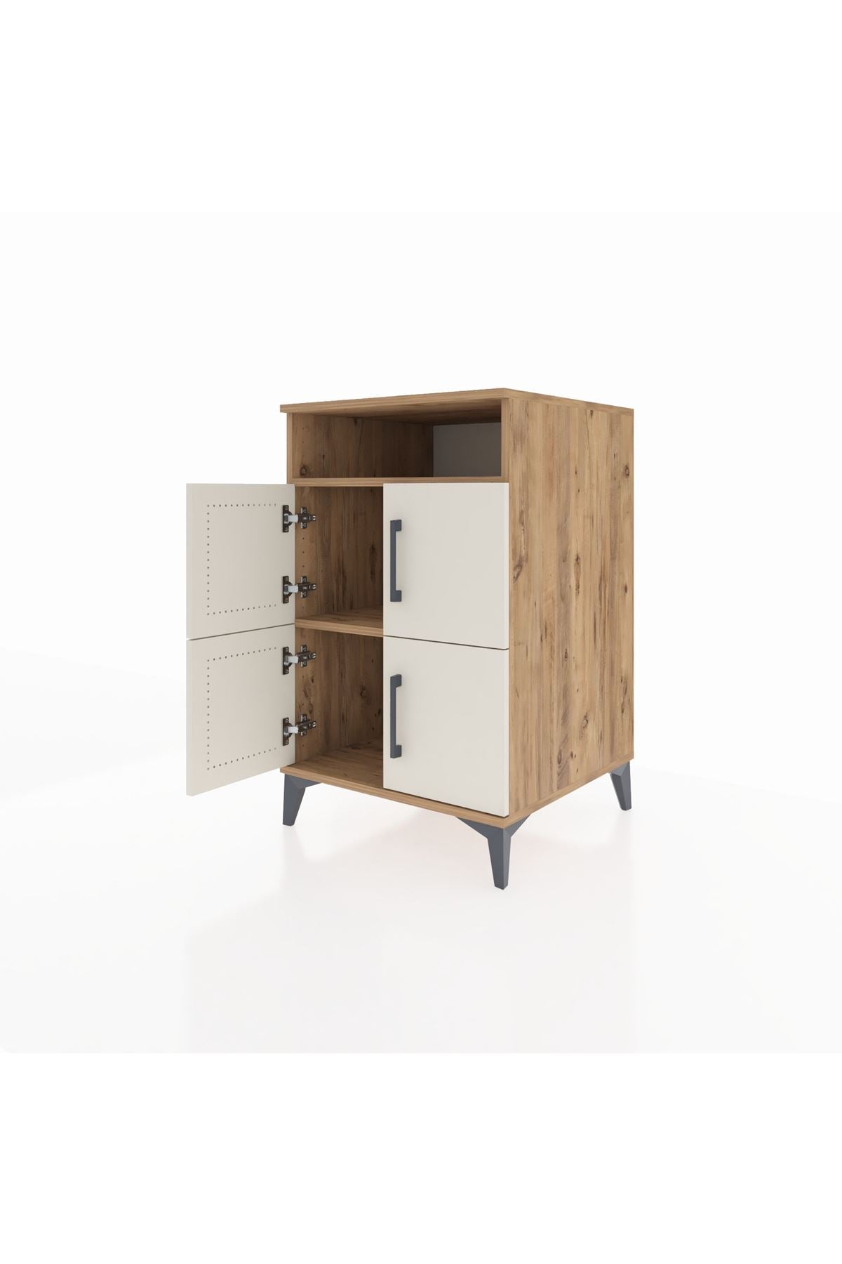 Kronos Komodin 2 Raflı 4 Kapaklı 60x59x96 - S80M022V7C