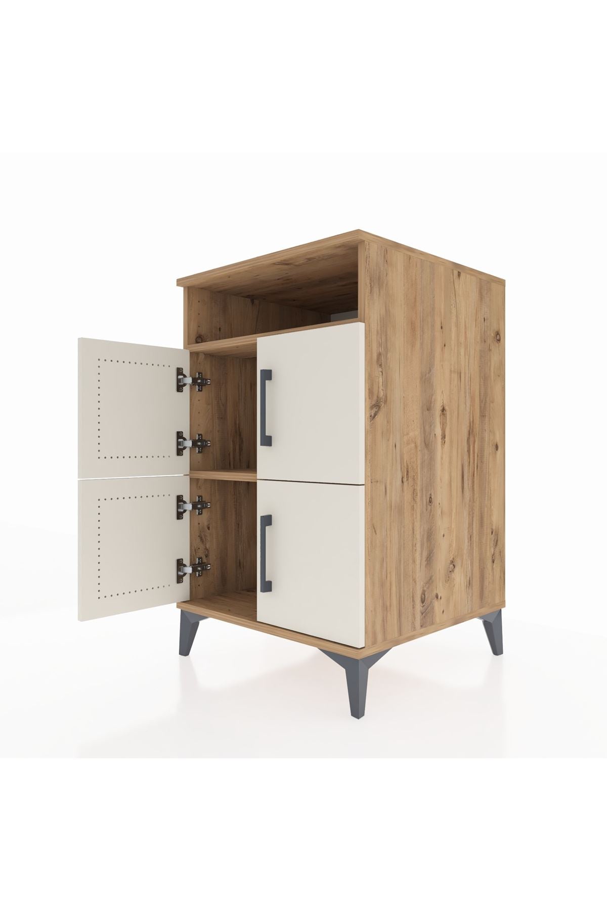 Kronos Komodin 2 Raflı 4 Kapaklı 60x59x96 - S80M022V7C