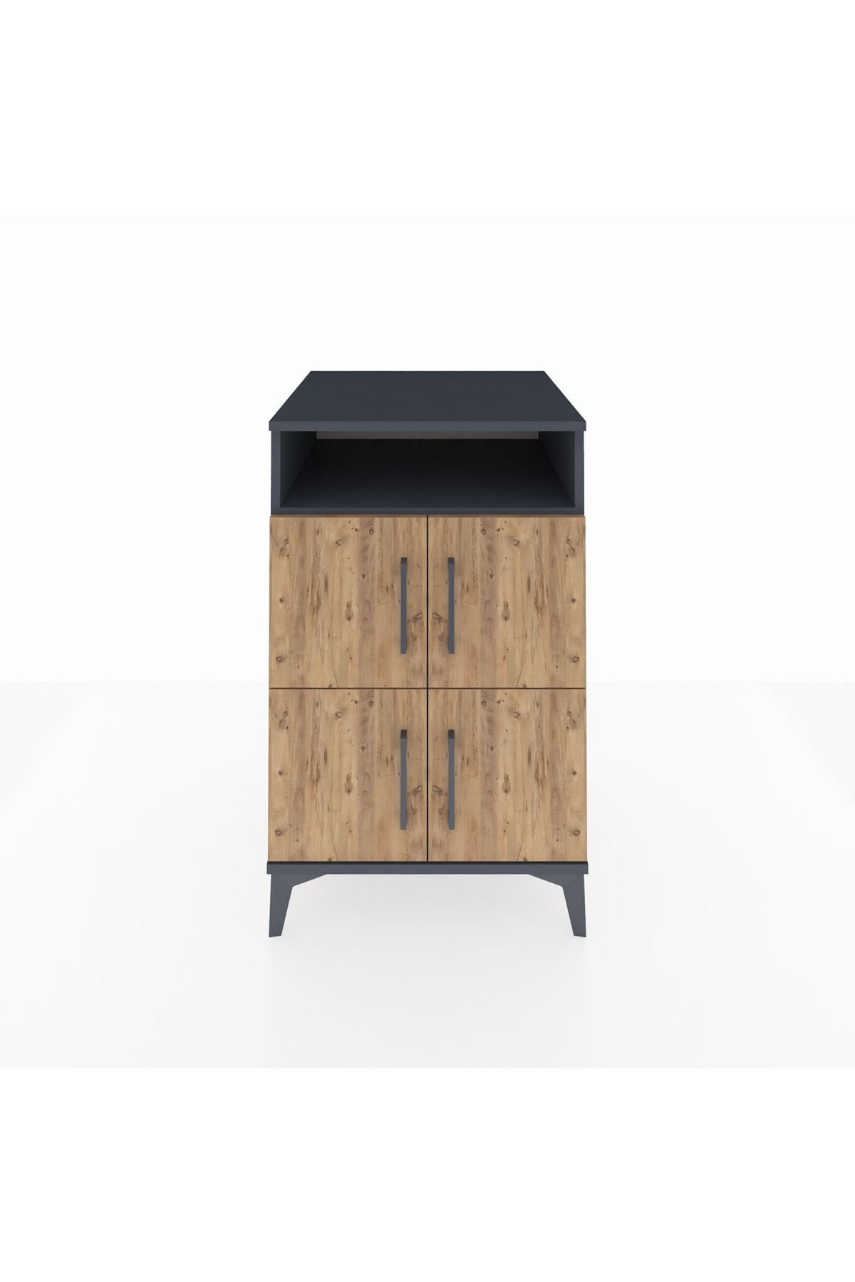 Kronos Komodin 2 Raflı 4 Kapaklı 60x59x96 - S80M022V6C