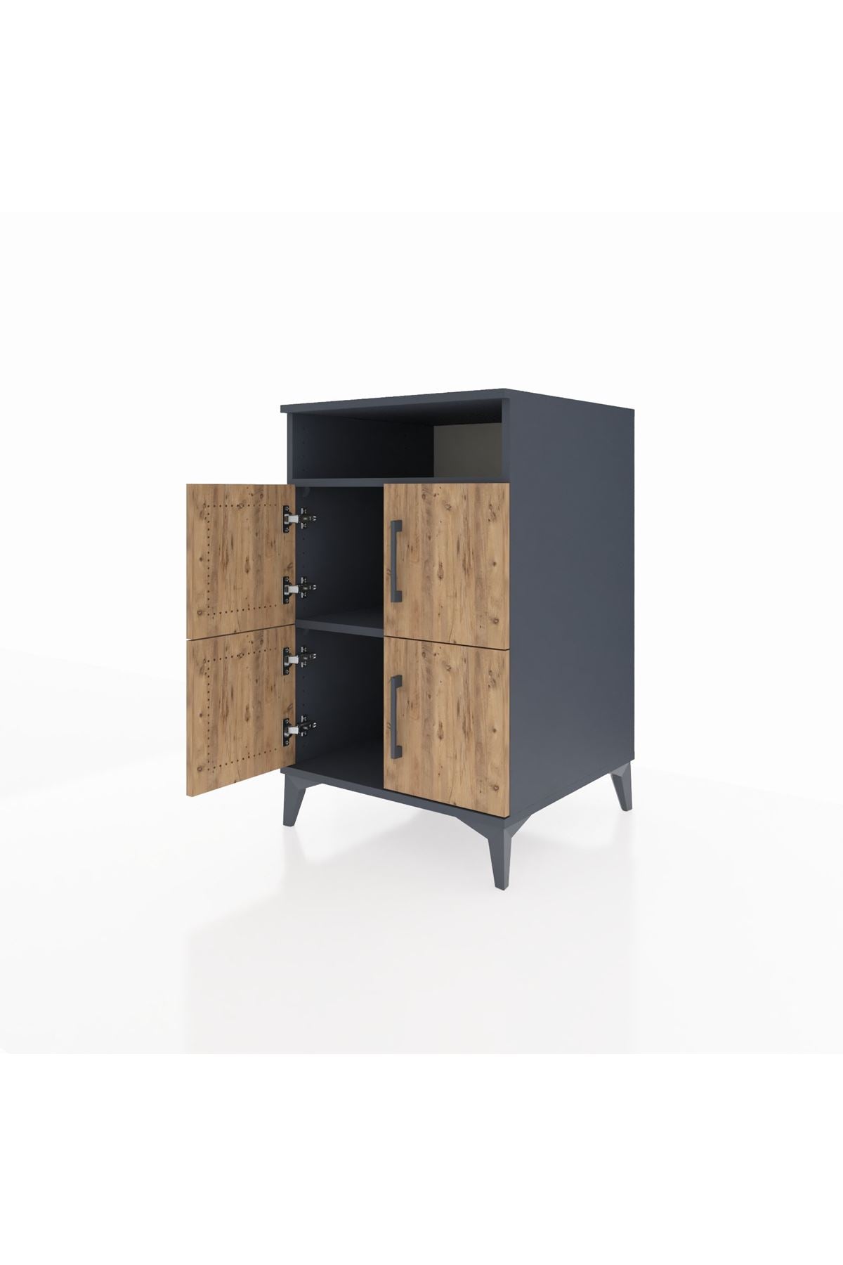 Kronos Komodin 2 Raflı 4 Kapaklı 60x59x96 - S80M022V6C
