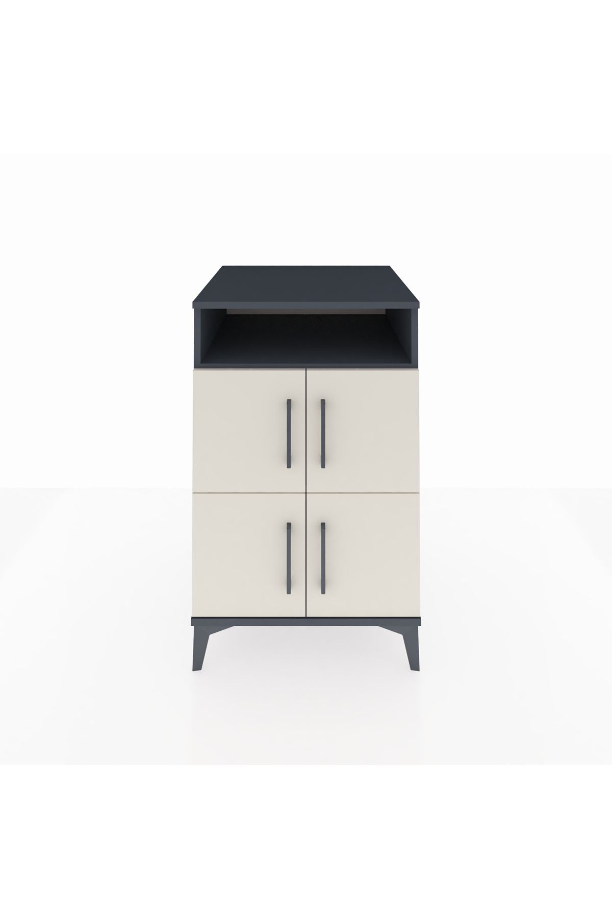 Kronos Komodin 2 Raflı 4 Kapaklı 60x59x96 - S80M022V4C