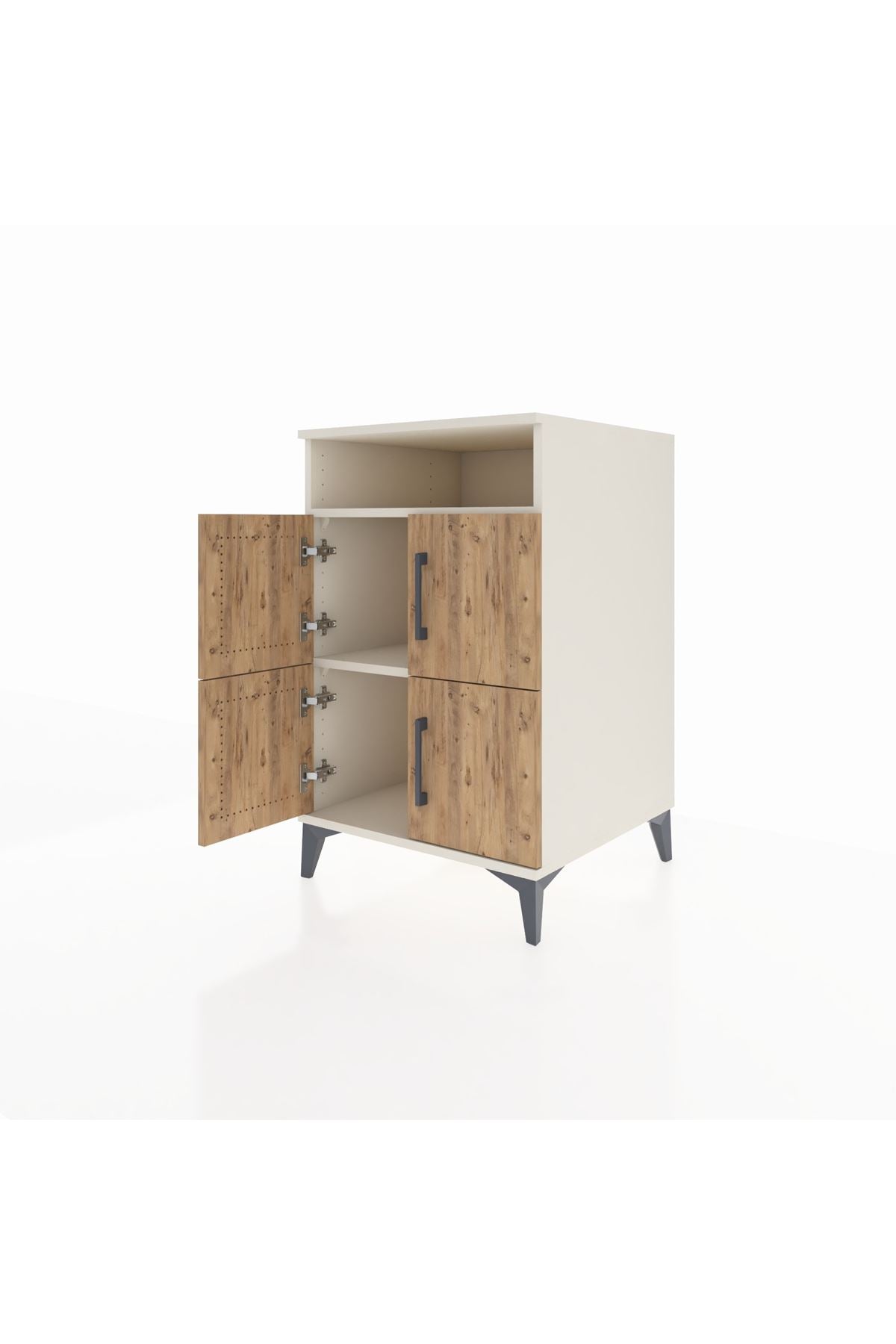 Kronos Komodin 2 Raflı 4 Kapaklı 60x59x96 - S80M022V3C