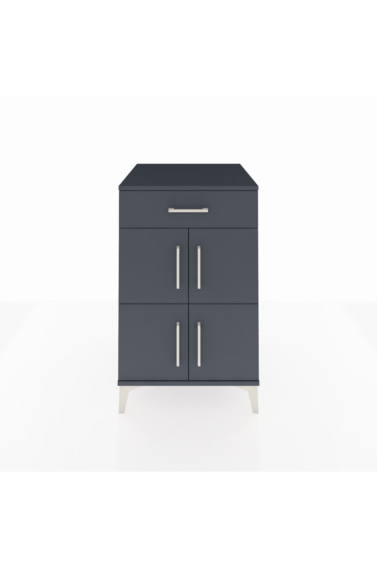 Kronos Komodin Tek Raflı Tek Çekmeceli 4 Kapaklı 60x59x96 - S80M021V5C