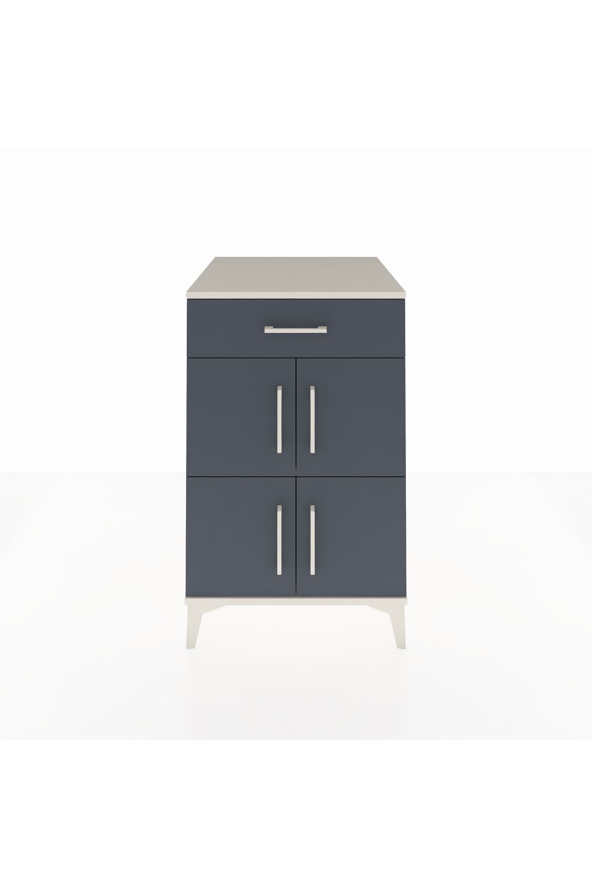 Kronos Komodin Tek Raflı Tek Çekmeceli 4 Kapaklı 60x59x96 - S80M021V2C
