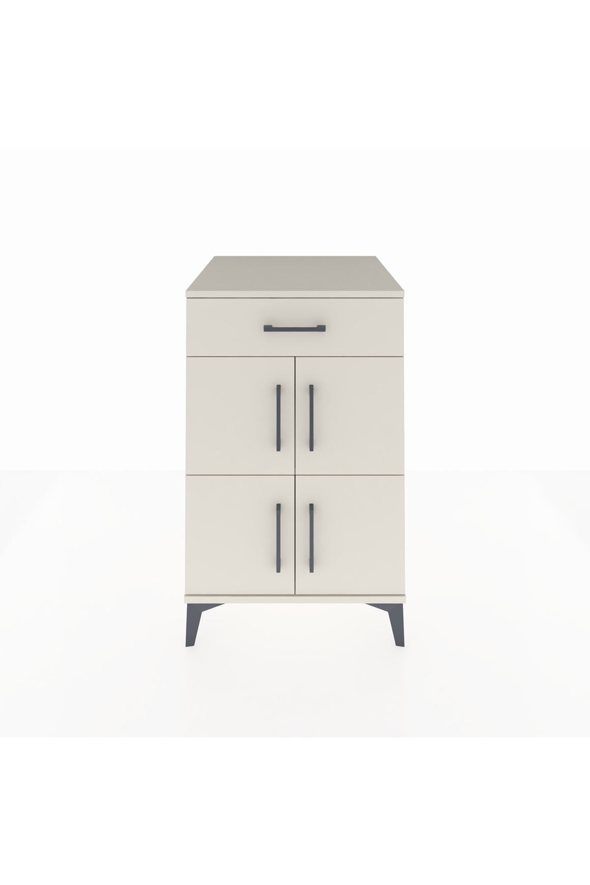 Kronos Komodin Tek Raflı Tek Çekmeceli 4 Kapaklı 60x59x96 - S80M021V1C